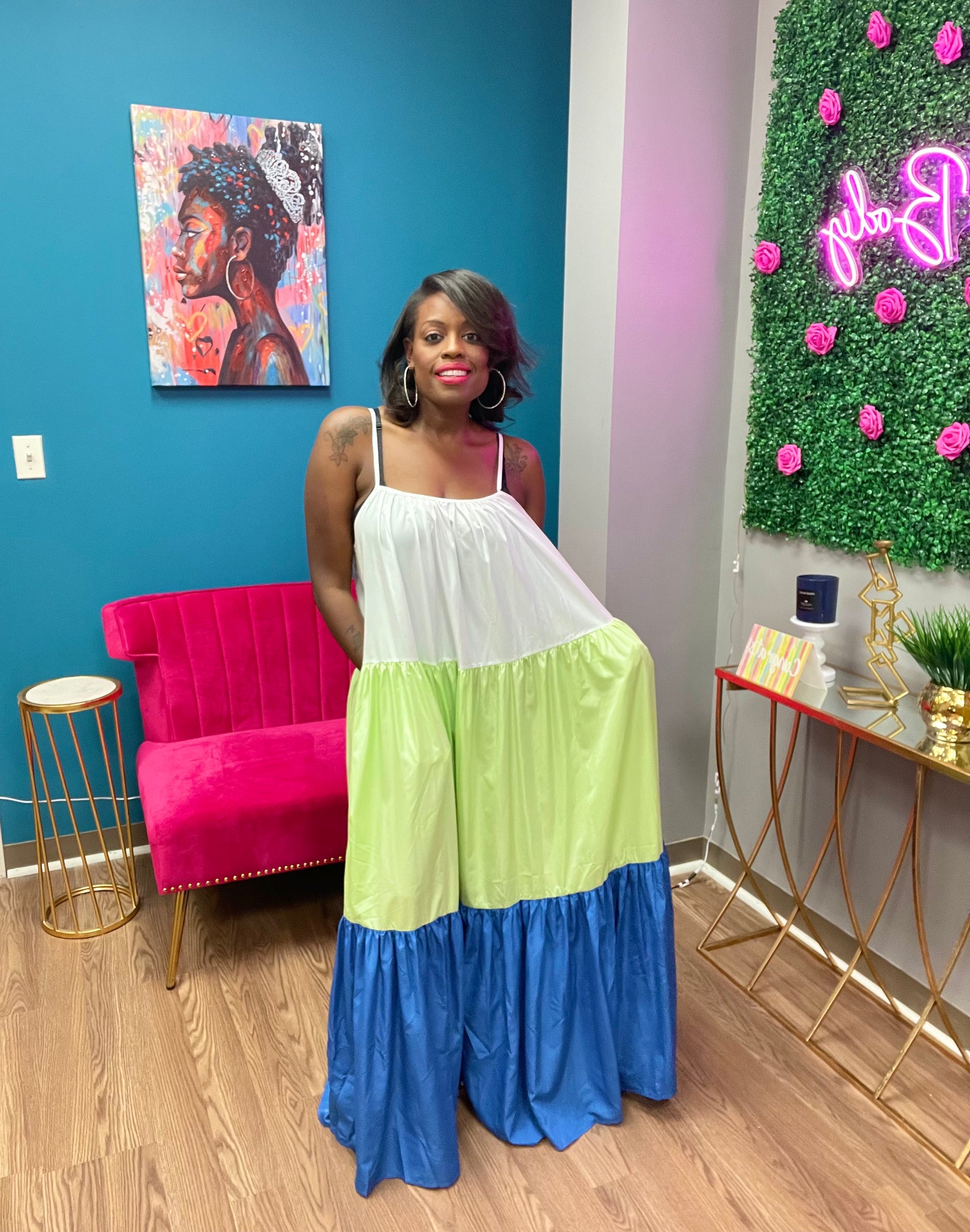 Color Block Maxi {Blue}