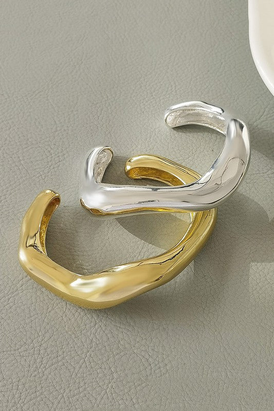 Wave Metal Cuff Bracelet