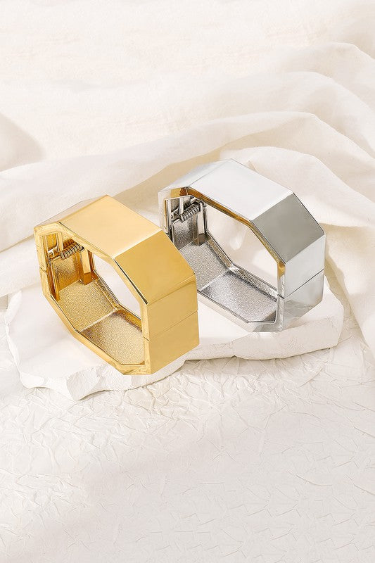 Geometric Chunky Metal Bangle